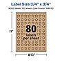 Avery Laser/Inkjet Burst Multipurpose Labels, .75" x .75", Kraft Brown, 8000 Labels/Box ( 94610)~#|#~34F8A86F-F78D-41AF-86095AB6205672FF_sc7