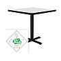 Correll Square-Shaped Dry-Erase Markerboard Cafe Table, 30" x 30", Frosty White/Black (BXT30DES-80)~#|#~34F8B4C1-11E9-4EA9-964B2277FE822F32_sc7