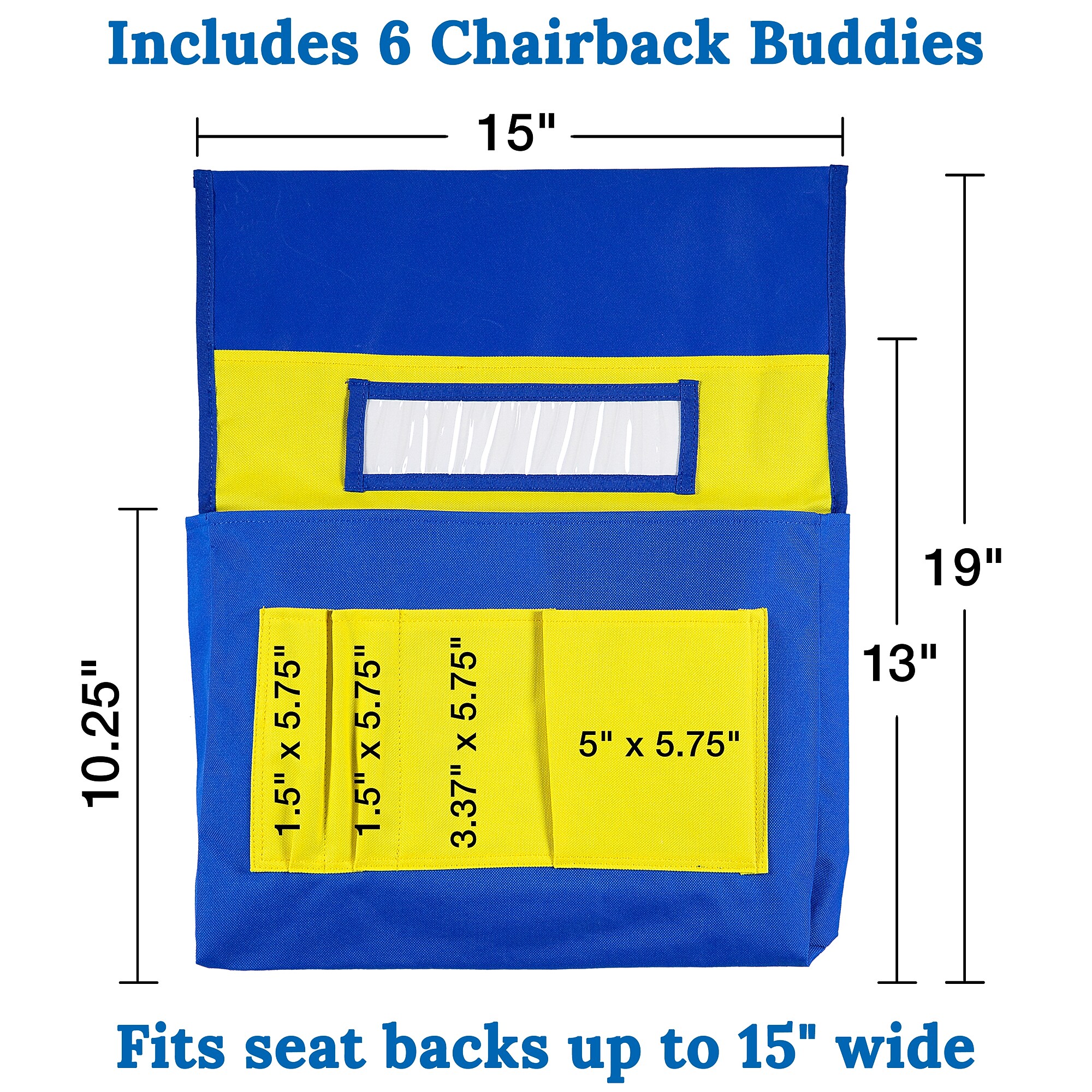 Carson Dellosa Education Yellow and Blue Chairback Buddy, 6 Pack Sansujyuku sansujyuku.com