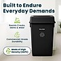 Alpine Industries Plastic Trash Can with Lid and Dolly, 23 Gallon, Black (ALP477-BLK1-PKD)~#|#~34FB30F2-38B3-440E-89A91E5D283F2279_sc7