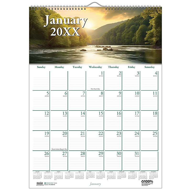 2026 House of Doolittle Earthscapes Scenic 12" x 16.5" Monthly Wall Calendar (378-26) image 1