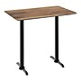 Flash Furniture TopGuard 48" x 30" Rectangular Wood Dining Table with X-Base, Natural/Black Base (ST3048NATT0522B)~#|#~350811F1-BC13-433E-B51977D46FAB7DCE_sc7