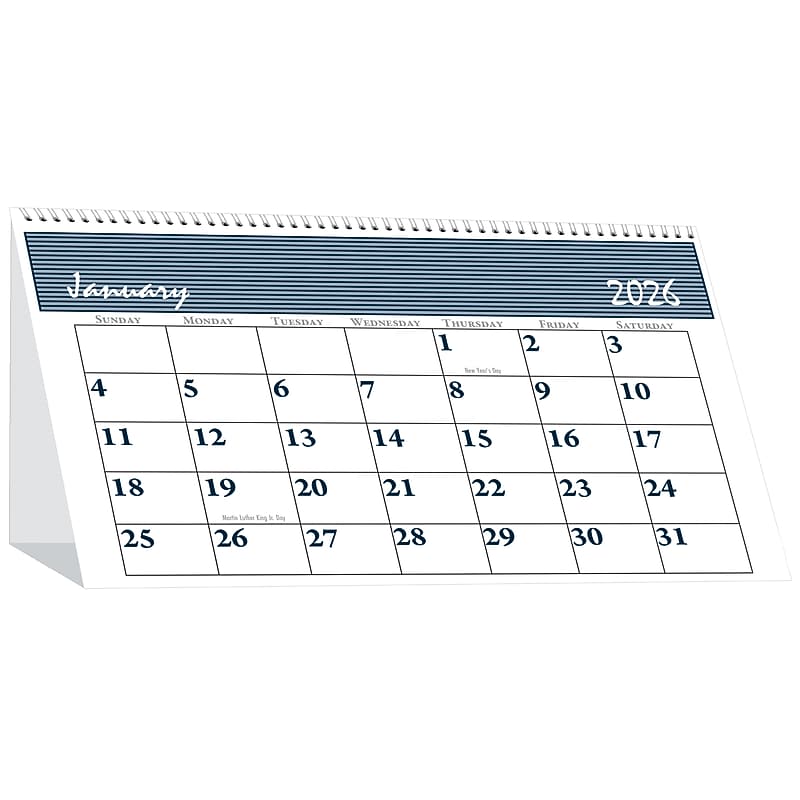 2026 House of Doolittle Bar Harbor 7" x 4.25" Monthly Desktop Tent Calendar, Blue (3679-26) image 1