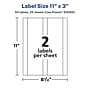 Avery Laser/Inkjet Rectangle Waterproof Multipurpose Labels, 3"  x 11", White, 50/Pack (94265)~#|#~350BD98F-C189-4968-B34429253B5111D8_sc7