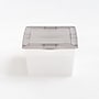 Iris 17 Quart Snap Top Plastic Snap Closure Storage Bin, Clear, 8/Pack (500156)~#|#~350CA8DC-CFFE-48D2-B6121CEF3C6C9010_sc7