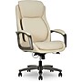 Elle Decor Rivendell AIR Lumbar Ergonomic Vegan Leather Swivel Executive Chair, Cream (60124-CRM)~#|#~35122944-1C09-4D02-91B576388DB9D533_sc7