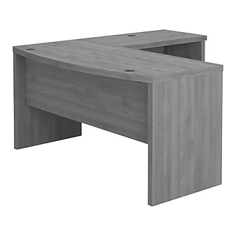 Office by kathy ireland® Echo 60"W L-Shaped Bow Front Desk, Modern Gray (ECH025MG)