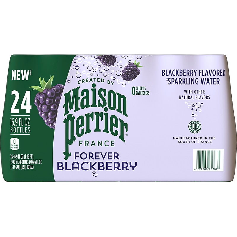 Maison Perrier Forever Blackberry Flavored Sparkling Water, 16.9 oz., 24 Bottles/Carton (12575302) image 1