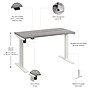 Bush Business Furniture Move 40 Series 48"W Electric Adjustable Standing Desk, Platinum Gray (M4S4824PGWK)~#|#~35187B3A-E8D4-4F40-94B372EAFFD5A6A1_sc7