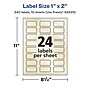 Avery Pearlized Ivory Rectangle Multipurpose Labels, 1" x 2", Ivory, 240/Pack (94220)~#|#~351A78CC-EE4A-4A46-B7A2DD05F16BF30A_sc7