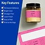 Avery Rectangle Laser/Inkjet Multipurpose Labels, 9.75" x 1.25", Bright Pink (400/Box)~#|#~351CEDB6-BE00-4BDD-94C9269B6595A636_sc7