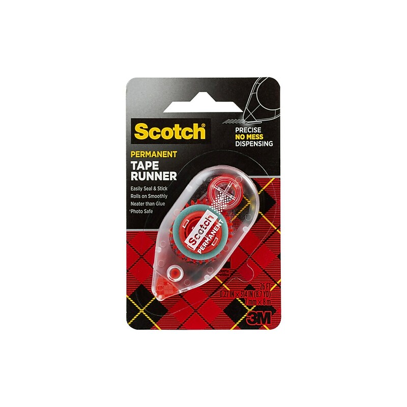 Scotch Glue Tape Runner, 0.27" x 8.6 yds., Clear (6061) image 1