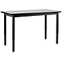 NPS HD Series Height Adjustable Heavy Duty Steel Table, 30" x 72", Black Frame/Grey Nebula HPL Top (HDT3-3072HGY)~#|#~35294C46-2EBE-426D-995201104B98AC4F_sc7