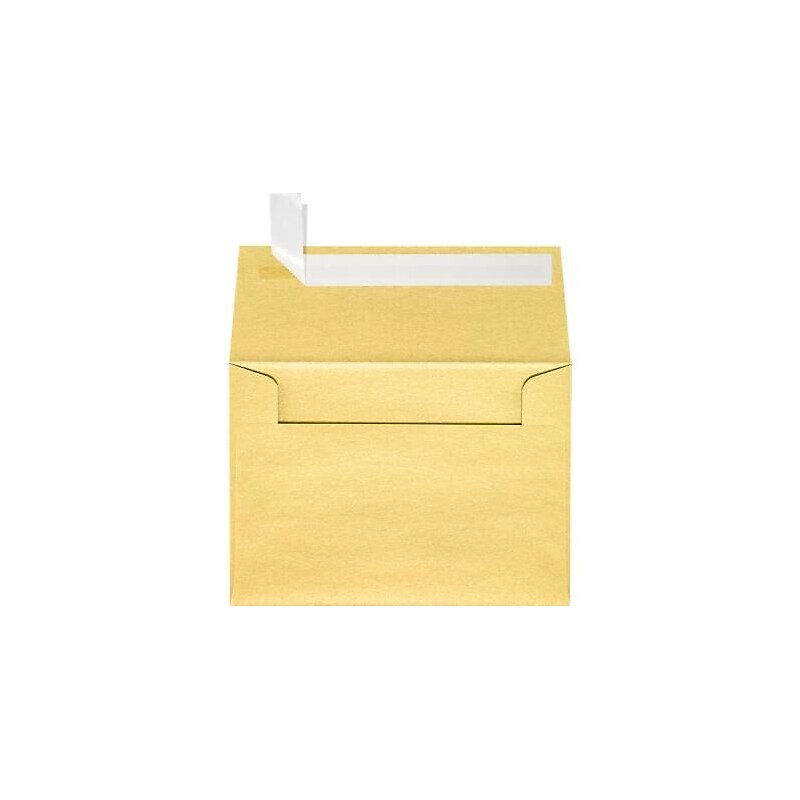 LUX Moistenable Glue A1 Invitation Envelope, 3 5/8" x 5 1/8", Gold Metallic, 250/Box (5365-07-250) image 1