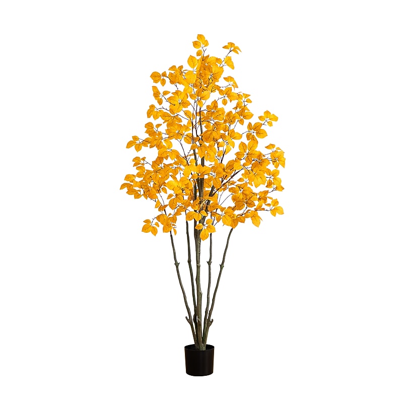 Nearly Natural 6' Autumn Oyama Magnolia Artificial Fall Tree (T4736) image 1
