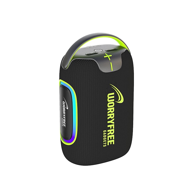 Worryfree Gadgets 50W Wireless Bluetooth Speaker with RGB Lights & Carry Handle, Black (WH59-BLK) image 1