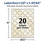 Avery Pearlized Ivory Decorative Edge Multipurpose Labels, 1-1/2" x 1-47/54", Ivory, 1000/Box (94120)~#|#~3533A9F0-5830-4FC3-9E15659724DE683A_sc7