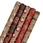 JAM Paper Christmas Wrapping Paper, 25 Sq. ft. x 30", Kraft Christmas Set, 5 Rolls/Pack (165K5KrChr)~#|#~35361C3D-4F75-4702-9CCD239AE2B9B798_sc7