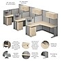 Bush Business Furniture Office in an Hour 3 Person L Cubicle Desk Set, Natural Elm (OIAH006NE)~#|#~3538B334-4897-401E-8AF6EA564EA0F94B_sc7