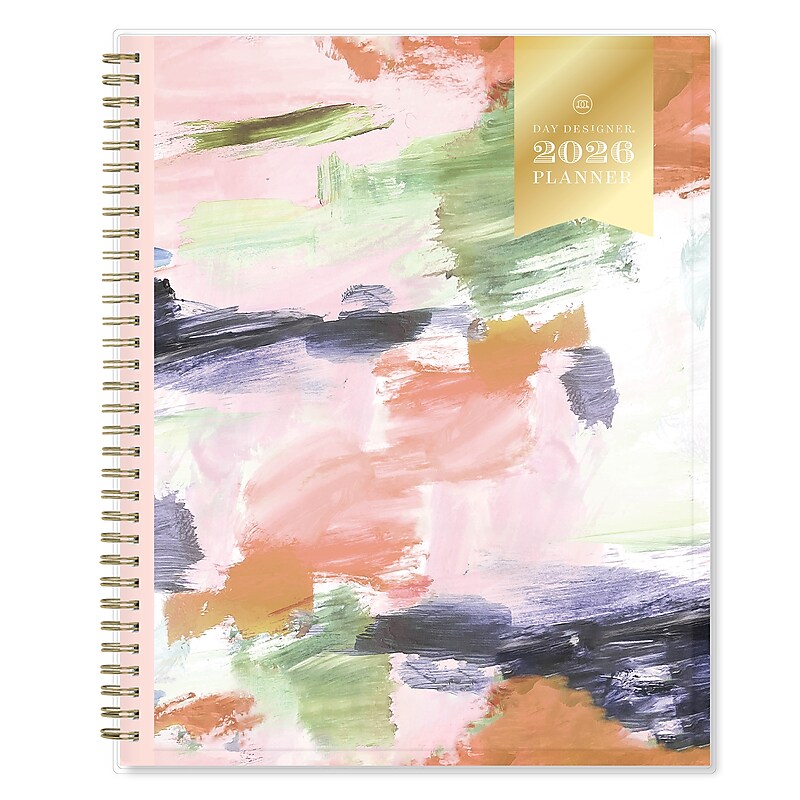 2026 Blue Sky Day Designer Abstract Mood 11" x 8.5" Weekly & Monthly Personal Organizer, Plastic Cover (154673) image 1