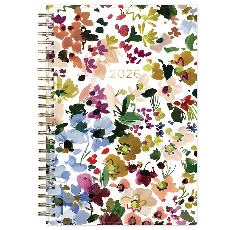 2026 Blue Sky Kelly Ventura Gardens 5" x 8" Calendar Year Weekly & Monthly Planner, Plastic Cover, Multicolored (153065) image 1