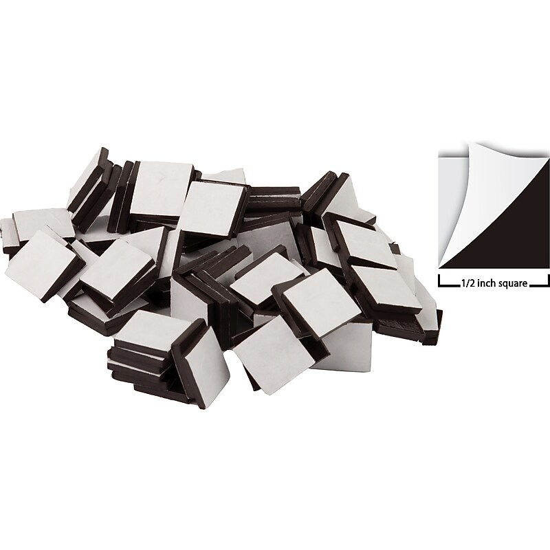 Teacher Created Resources Adhesive Magnetic Squares, Black, 100/Set (TCR20720) image 1