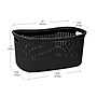 Mind Reader 10.57-Gallon Laundry Basket with Handles, Plastic, Black, 2/Set (40LBASK2PK-BLK)~#|#~353FFA08-0EB2-4508-820E123967F5364F_sc7