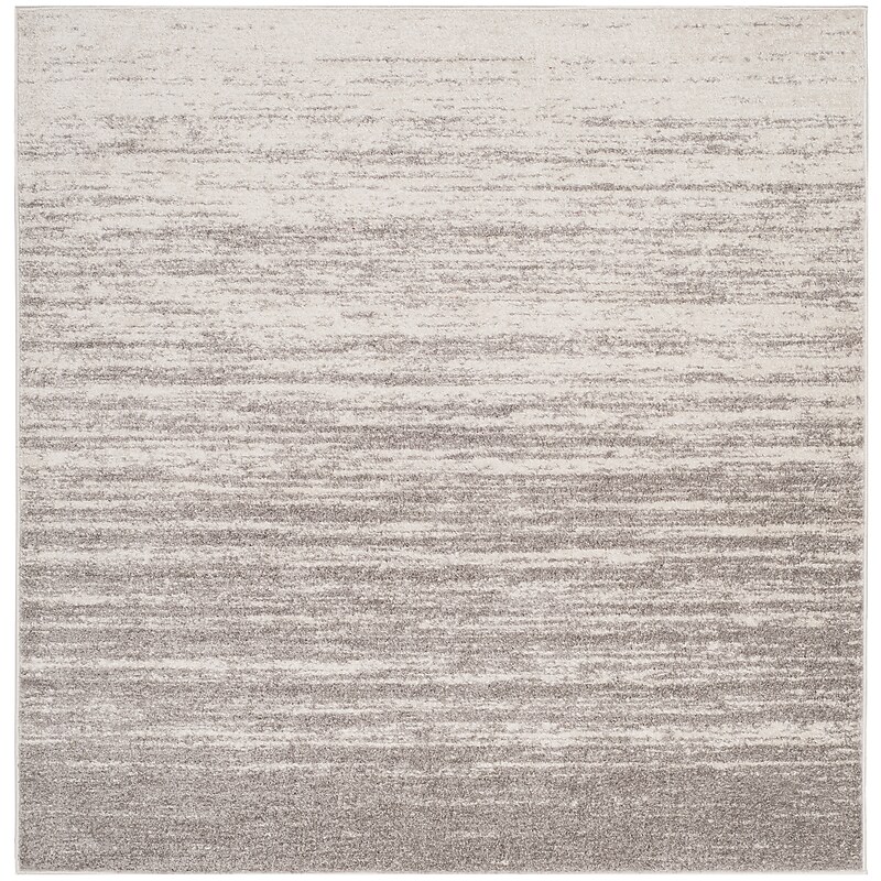 Safavieh Adirondack Collection 6' Square Area Rug, Machine Made, Light Grey/Grey (ADR113C-6SQ) image 1