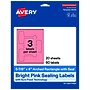 Avery Laser/Inkjet Sealing Labels, 5-7/8" x 4", Bright Pink, 60 Labels/Pack (19479370797)~#|#~3544EB0A-2839-4A6A-B58E013AC34237C5_sc7