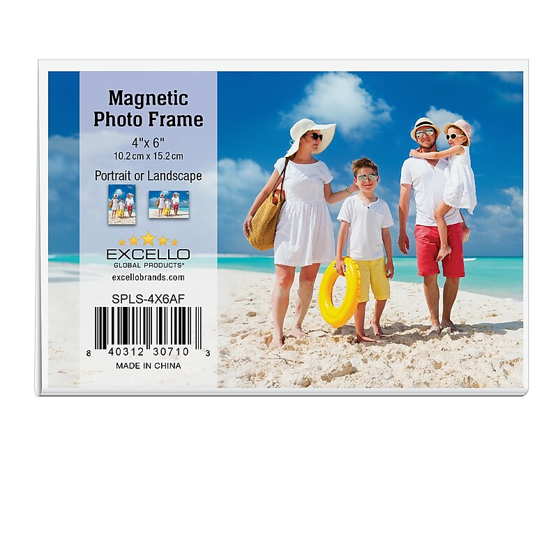 Excello Global Products Magnetic Indoor Wall Sign, 4" x 6", Clear (SPLS-4X6AF) image 1