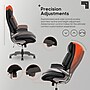 Sharper Image S-950 Heated Ergonomic Polyurethane Swivel Executive Massage Chair, Gray/Black (52755M-GRYBLK)~#|#~3549C67B-B274-43C4-8334F2D2F7B150A1_sc7