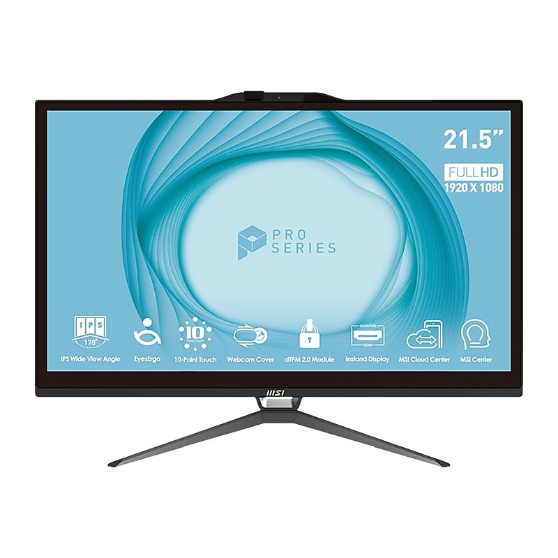 MSI PRO AP222T 13M-004US All-in-One Desktop Computer, Intel Core i5-13400, 8GB Memory, 512GB SSD (PAP222T13M004) image 1