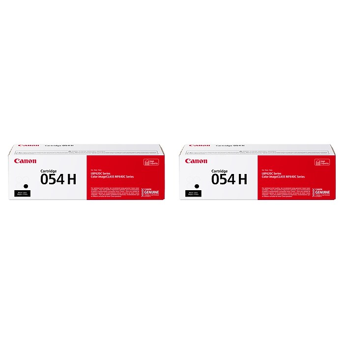 Canon 054 H Black High Yield Toner Cartridge, 2/Pack (CAN54H2PK-VB