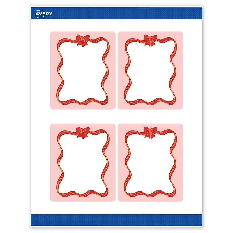 Avery Rectangle Multipurpose Labels, 4" x 3-1/3", White, 40/Pack (19479370573) image 1