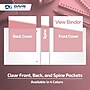 Davis Group Standard View 1.5" 3-Ring Binders, Blush, 6/Pack (7412-11-06)~#|#~355F3A86-6595-4890-BE9F970A9112960F_sc7