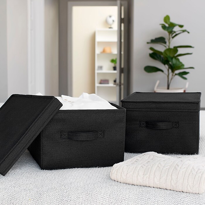 Household Essentials Large Stackable Folding Fabric Storage Bin, 8