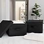 Household Essentials Large Stackable Folding Fabric Storage Bin, 8" x 12"x 15", 24.93 Qt., Black, 2/Pack (7613-1)~#|#~35628E78-70E6-4CE5-A593C597C93733B5_sc7