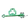 National Tree Company 20" Green Neon Style Shamrock Decoration (DF-22010002C-1)~#|#~35684138-ECBB-4250-B9E5AC42F91E0D1A_sc7