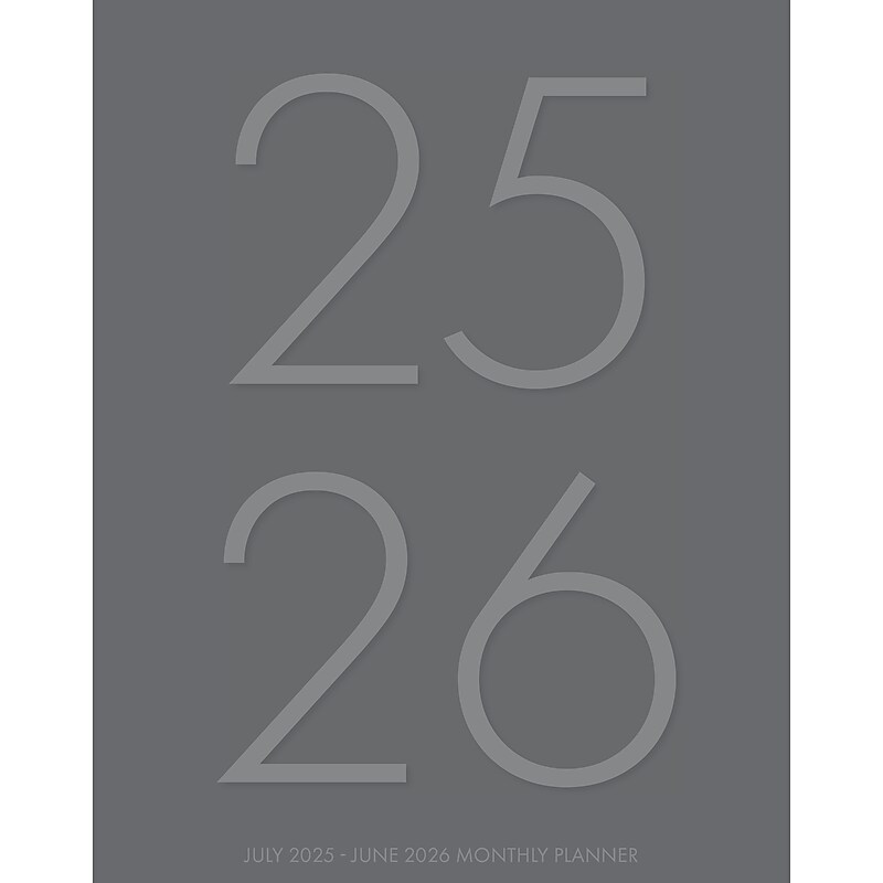 2025-2026 Willow Creek 7.5" x 9.5" Academic Year Monthly Planner, Gray (56820) image 1