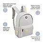Delsey Paris Dylan Laptop Backpack, Pearl Grey (40362360001)~#|#~356D3FF9-47E0-4303-9A6DAA8C84D9D18C_sc7