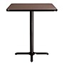 NPS CT Series 36" Square 42" Height Cafe Table, X Base, Black Frame/Mahogany Top (CT33636XBPBTMMY)~#|#~356EE428-F2EE-4C11-B69832028FB6D0D7_sc7