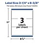 Avery Laser/Inkjet Rectangle Multipurpose Labels, 3.25" x 8.375", White, 750 Labels/Box (94251)~#|#~3570B431-E921-473A-84B6EE9761E2C73E_sc7