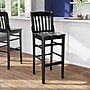 Flash Furniture HERCULES Traditional Wood School House Back Restaurant Barstool, Black (XUDGW0006BBLK)~#|#~357647F7-71E2-42C4-B6B77B706D95F9DF_sc7