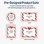 Avery Gold-Pink Bow Matte Blank Card, White, 120/Pack (S00-FFJ)~#|#~35781F8B-92C1-4E91-A6B6291C173F9ED7_sc7