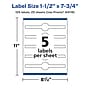 Avery Laser/Inkjet Decorative Edge Waterproof Multipurpose Labels, 7.75"  x 1.5", White, 125/Pack (94118)~#|#~35792881-B772-4098-8259178FCE4A6D40_sc7