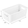 Simplify Slide to Stack Storage Tote, Plastic, White, 2/Pack (25934-WHITE-ST)~#|#~357D6F08-4B9B-458E-835E0A7D85A2060C_sc7