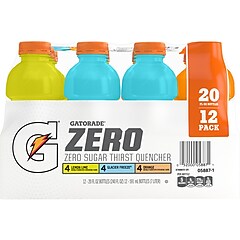 Gatorade Zero Sugar-Free Assorted Flavors Hydration Drink, 20 oz
