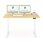 FlexiSpot E7 Pro 60"W Electric Adjustable Standing Desk, Bamboo/White  (E7WPRO6030-LBZB)~#|#~35906E39-16CF-42E9-AACA6C8F31AF39CB_sc7