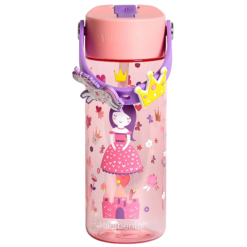 Elemental Splash Charm Plastic Water Bottle, 18 oz., Princess Dream (EMLETR18PRM60C) image 1