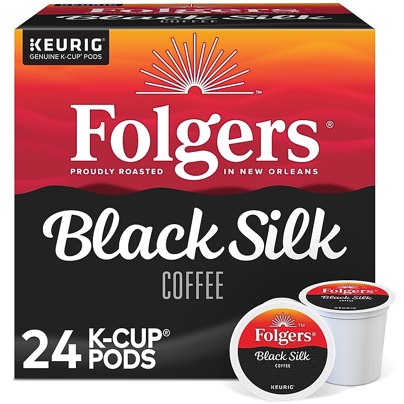 Folgers Black Silk Coffee Keurig® K-Cup® Pods, Dark Roast, 24/Box (6662) image 1